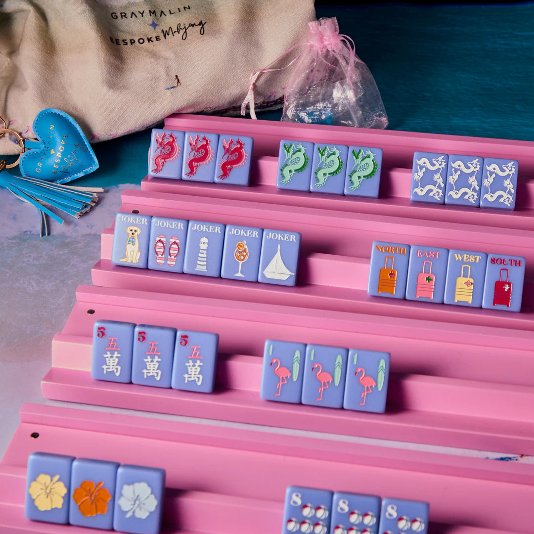 Bespoke X Gray Malin Beach Club Mahjong Tiles - Cabana Blue - The Preppy Bunny