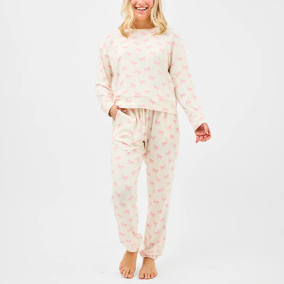Sophie Jogger Set in Bows - The Preppy Bunny