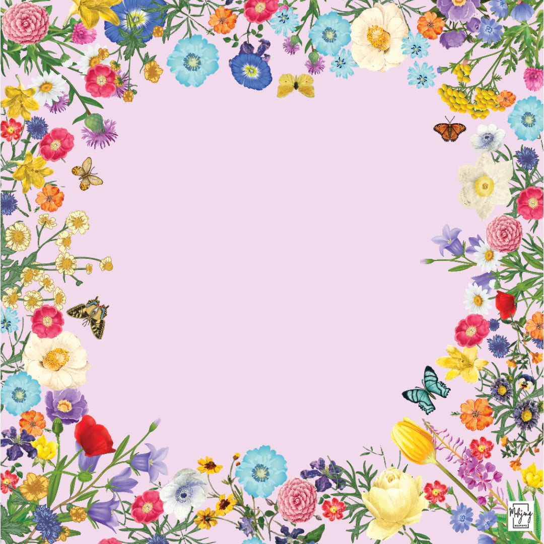 Preppy Pink Garden Mahjong Mat - The Preppy Bunny