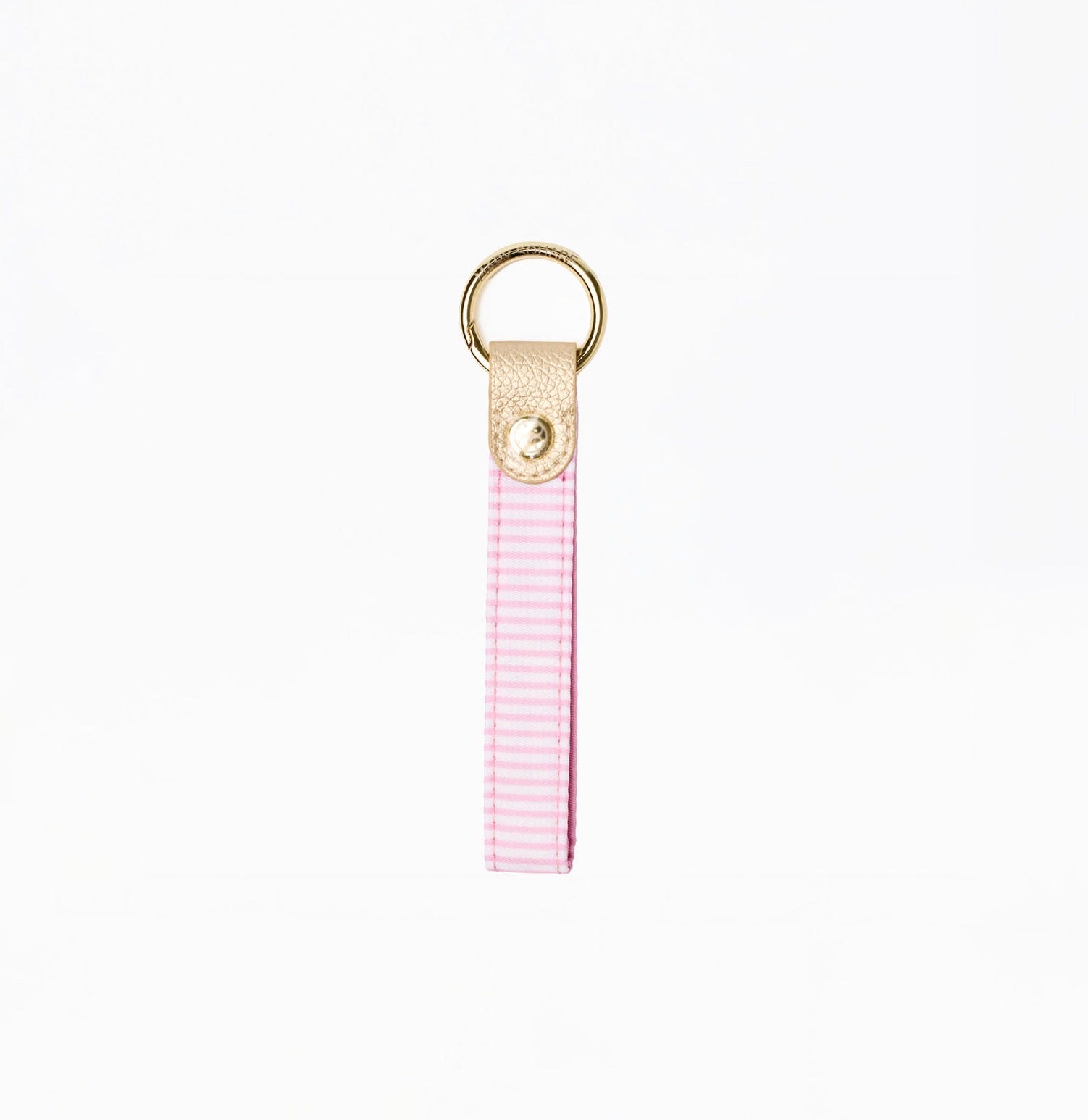 Skinny Key Fob in Pink Stripe - The Preppy Bunny