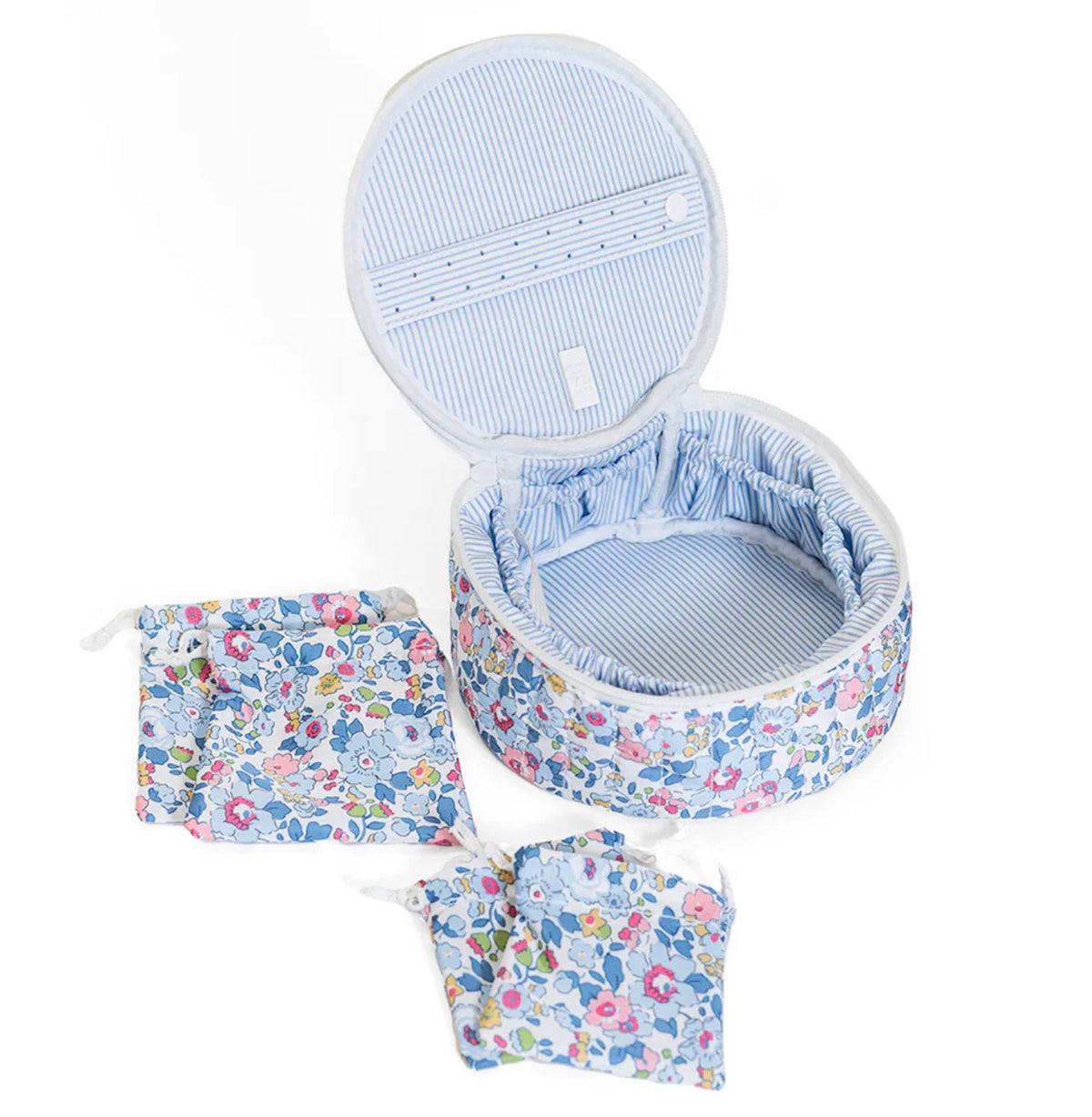 Quilted Jewelry Round in Bridgehampton Floral - The Preppy Bunny