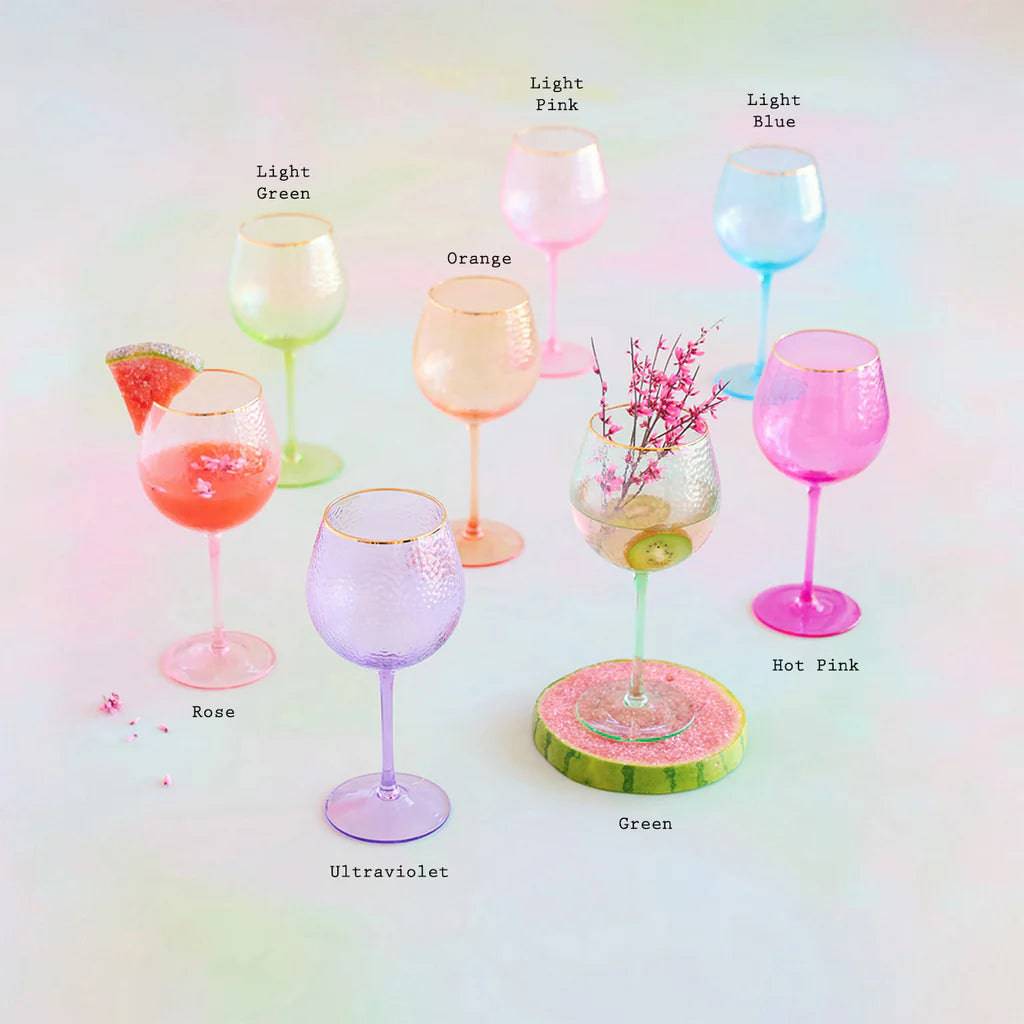 Rainbow Wine Glass - The Preppy Bunny
