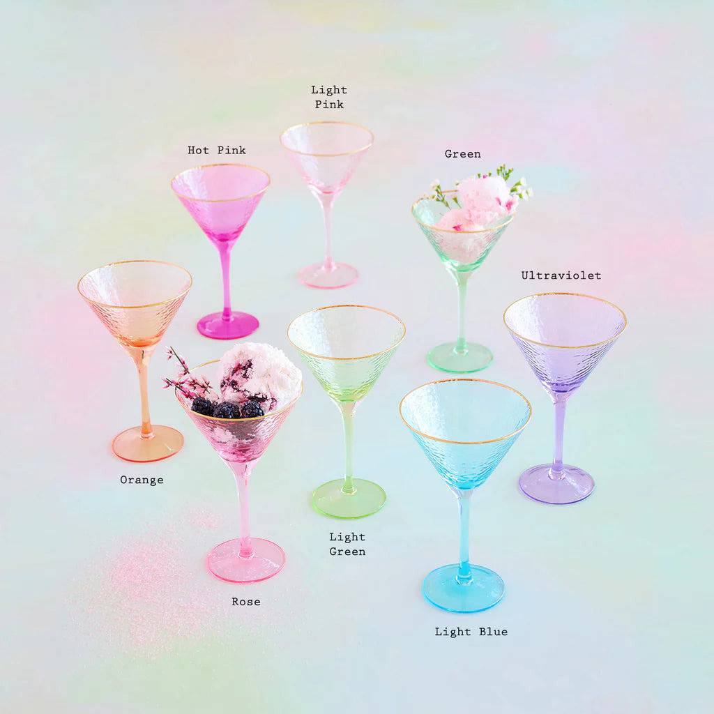 Rainbow Martini Glass - The Preppy Bunny