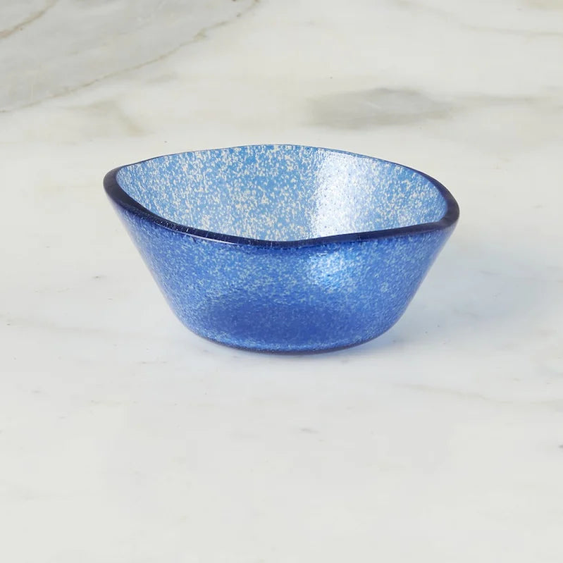 Glass Dipping Bowl in Navy Blue - The Preppy Bunny
