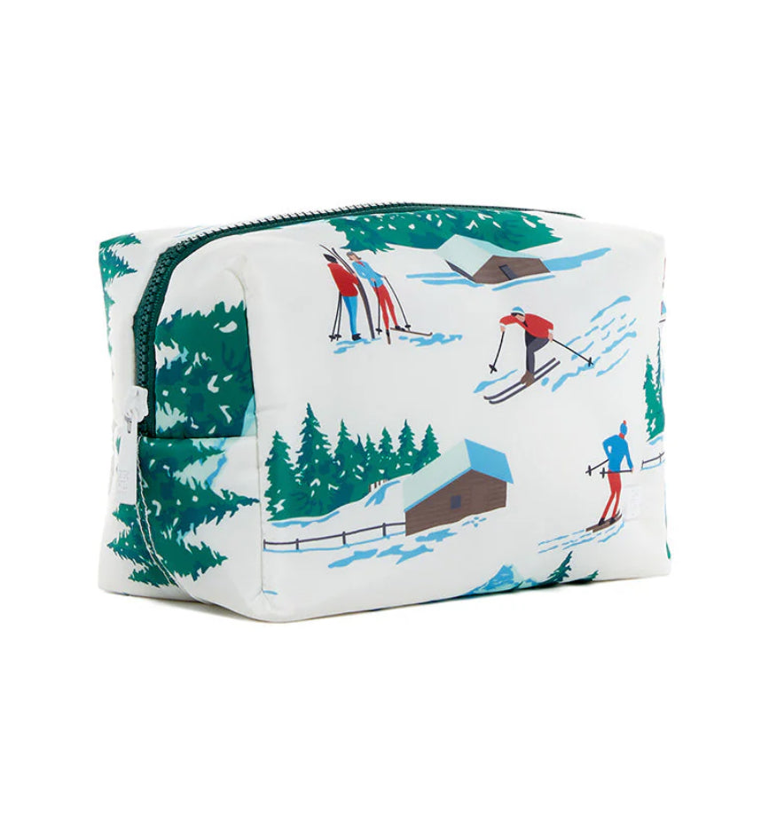 Luxe Ski Puffer Cosmetic Bag in Hit the Slopes