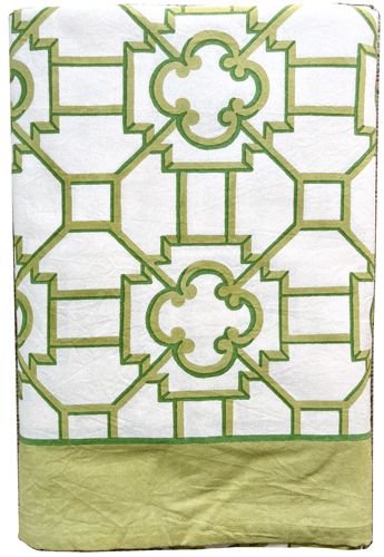 Garden Trellis Cloth Tablecloth in Green