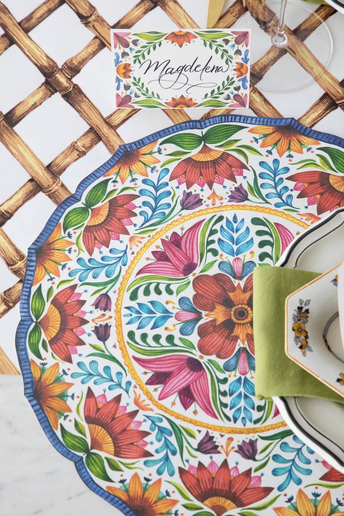 Die-Cut Fiesta Floral Placemats - The Preppy Bunny