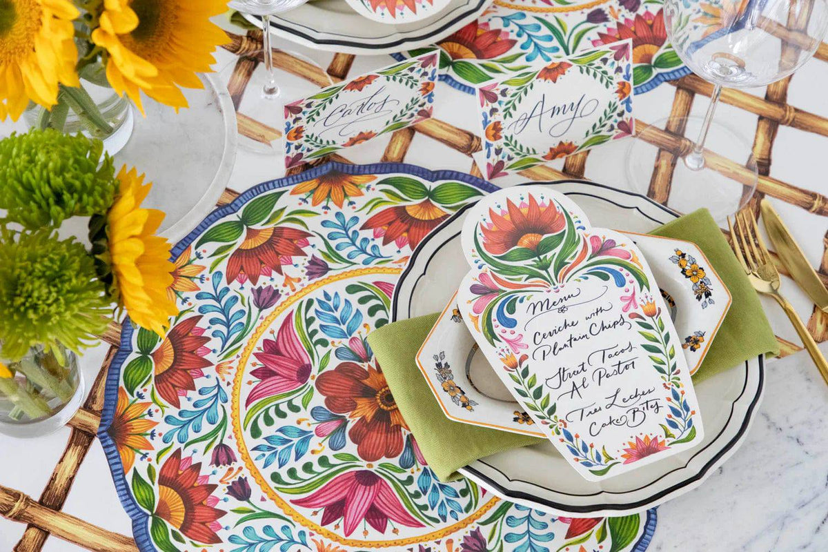 Die-Cut Fiesta Floral Placemats - The Preppy Bunny