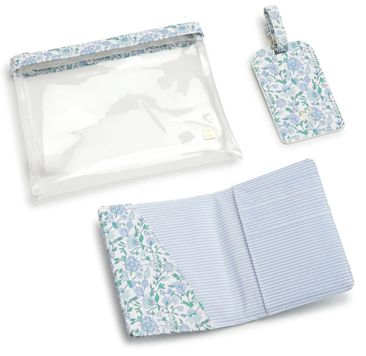 Luxe Saffiano Travel 3 piece Set in Hamptons