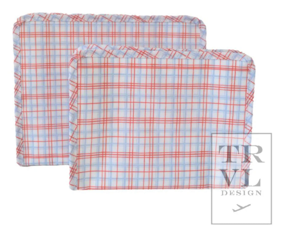 Blue and Red Plaid Roadie - 2 sizes - The Preppy Bunny