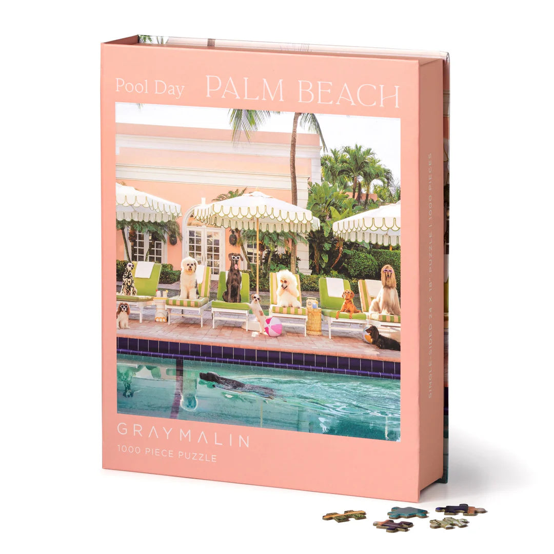 Gray Malin Pool Day Palm Beach 1000 Piece Book Box Puzzle - The Preppy Bunny