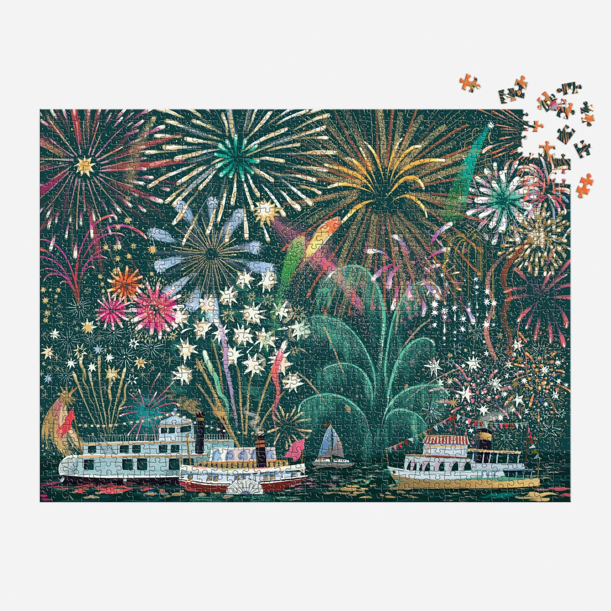 Fireworks Jubilee 1000 Piece Foil Puzzle - The Preppy Bunny