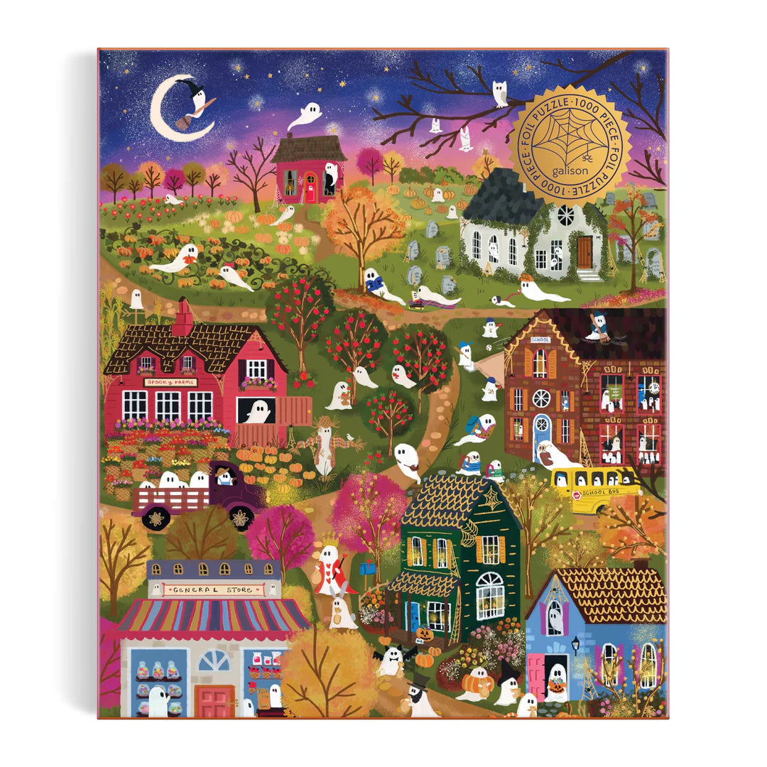 Joy Laforme Spooky Village 1000 Piece Foil Puzzle - The Preppy Bunny