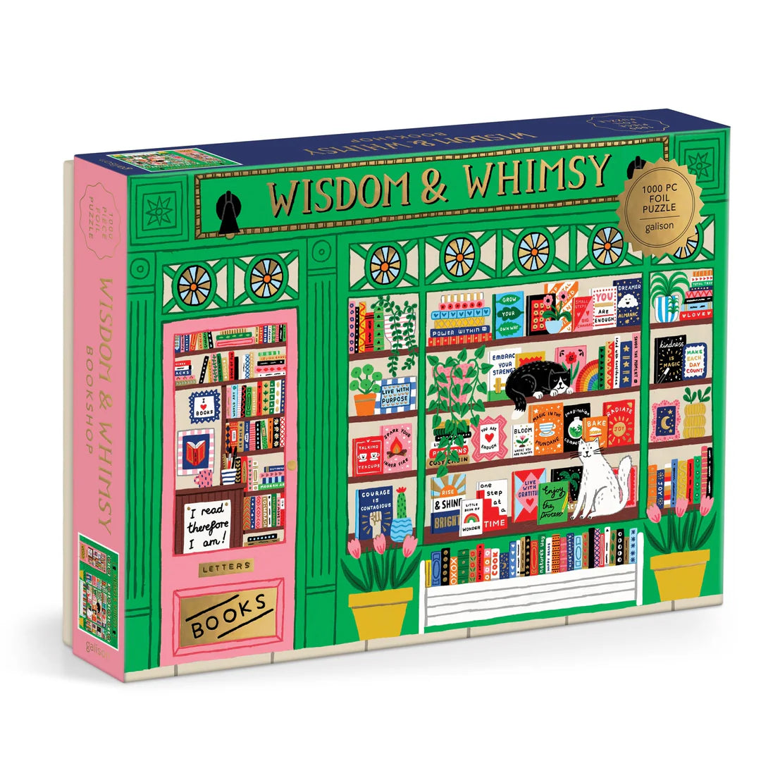 Wisdom & Whimsy Bookshop 1000 Piece Foil Puzzle - The Preppy Bunny