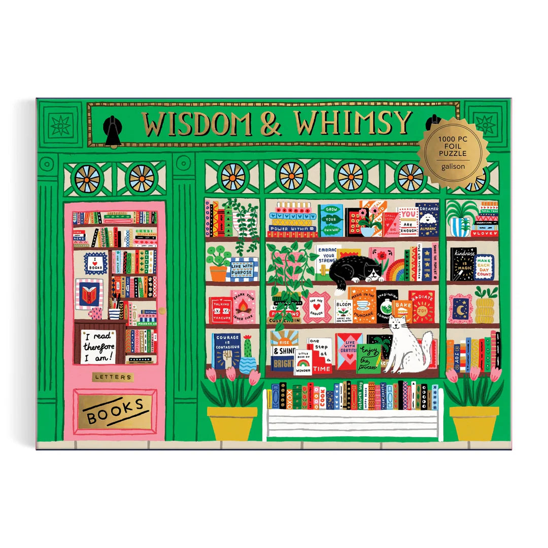 Wisdom & Whimsy Bookshop 1000 Piece Foil Puzzle - The Preppy Bunny