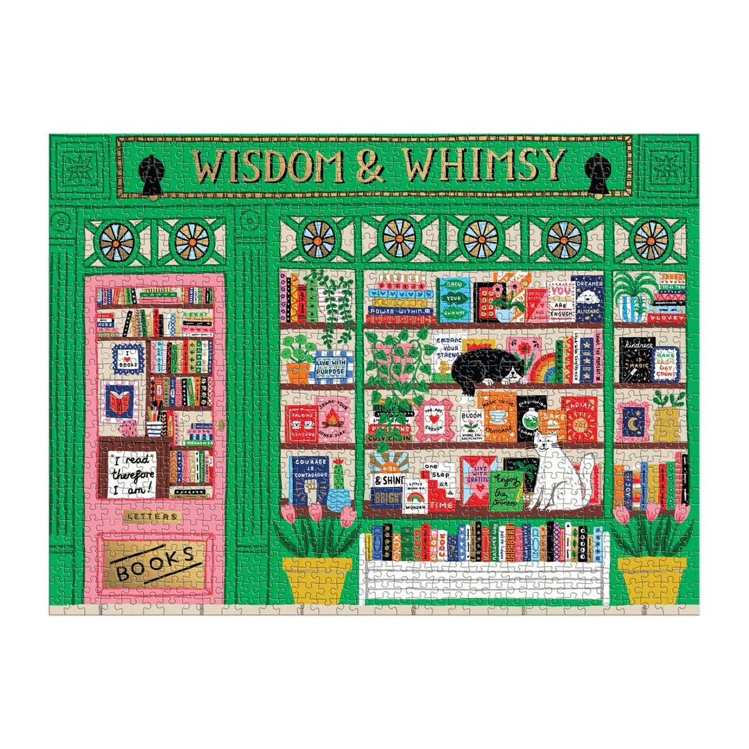 Wisdom & Whimsy Bookshop 1000 Piece Foil Puzzle - The Preppy Bunny