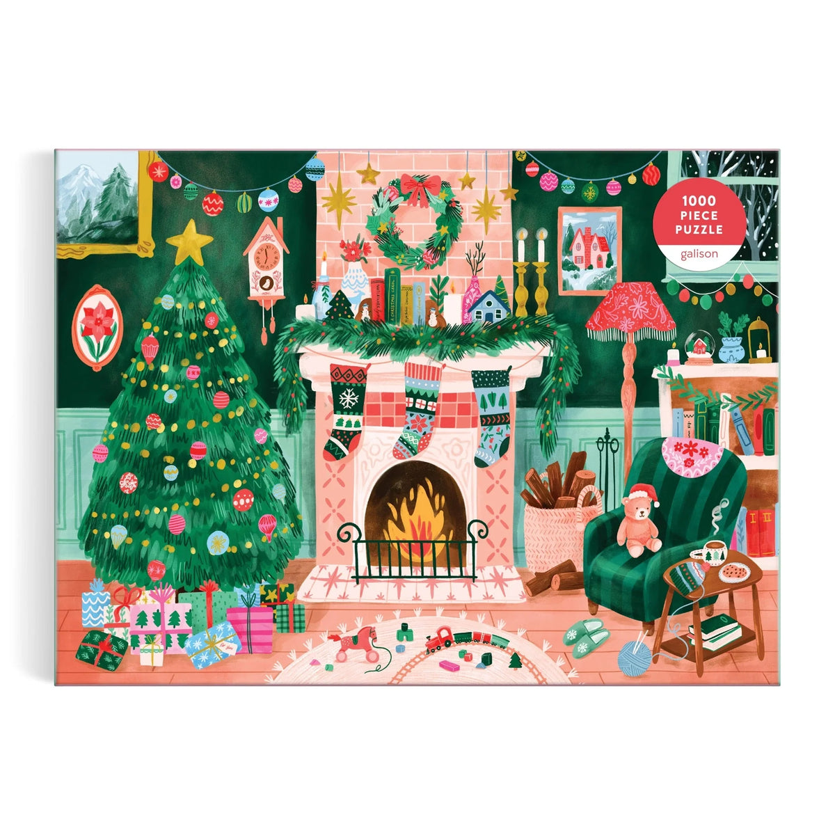 Cozy by the Fireplace 1000 Piece Puzzle - The Preppy Bunny