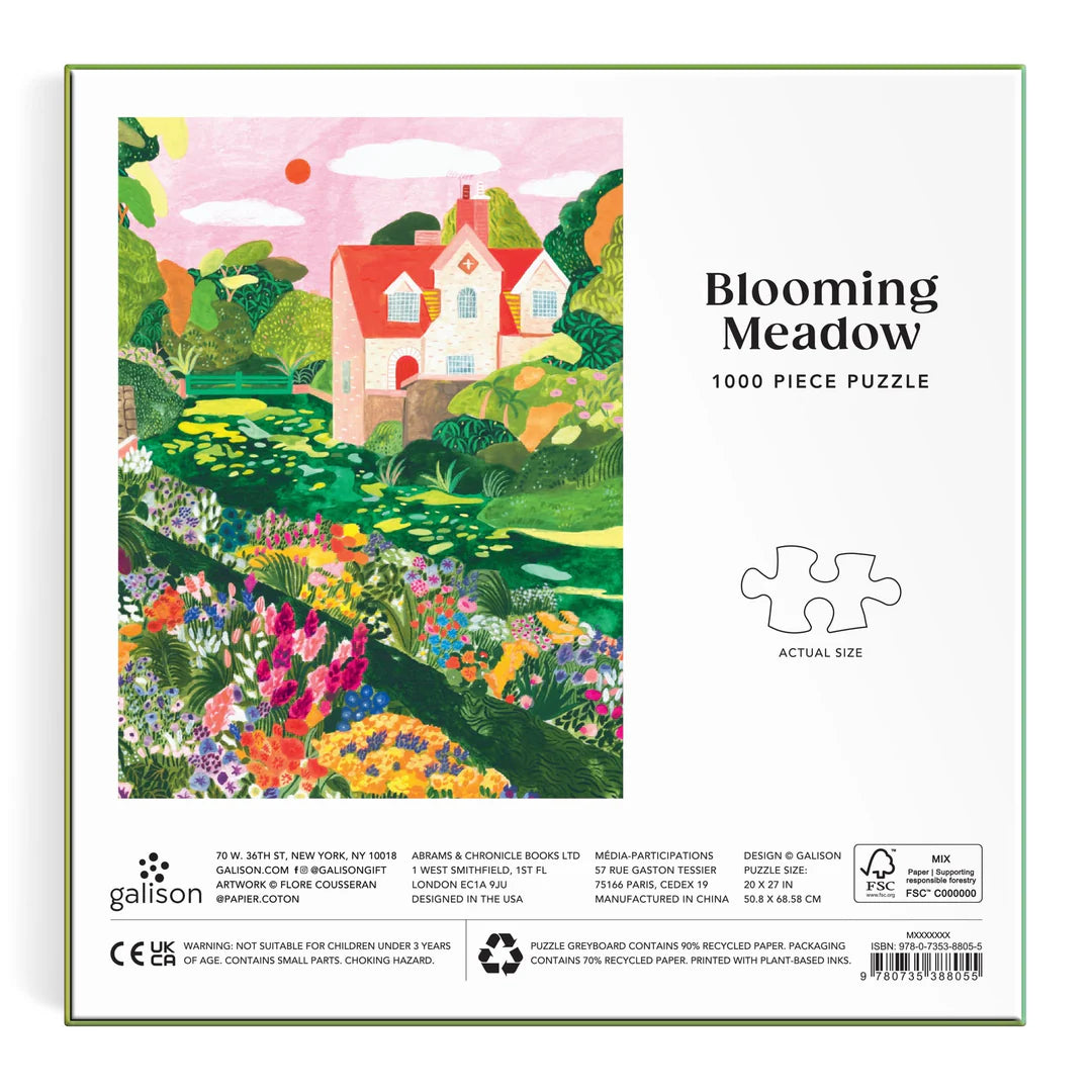 Blooming Meadow 1000 Piece Puzzle - The Preppy Bunny