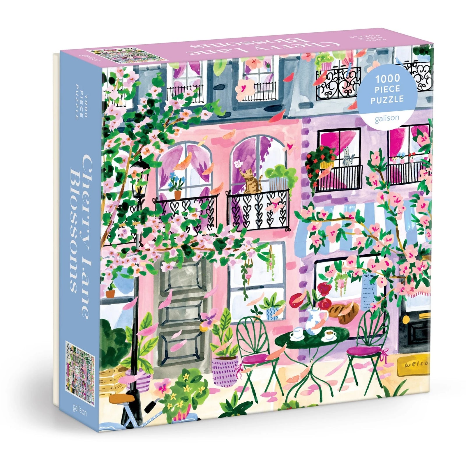 Cherry Lane Blossoms 1000 Piece Puzzle - The Preppy Bunny