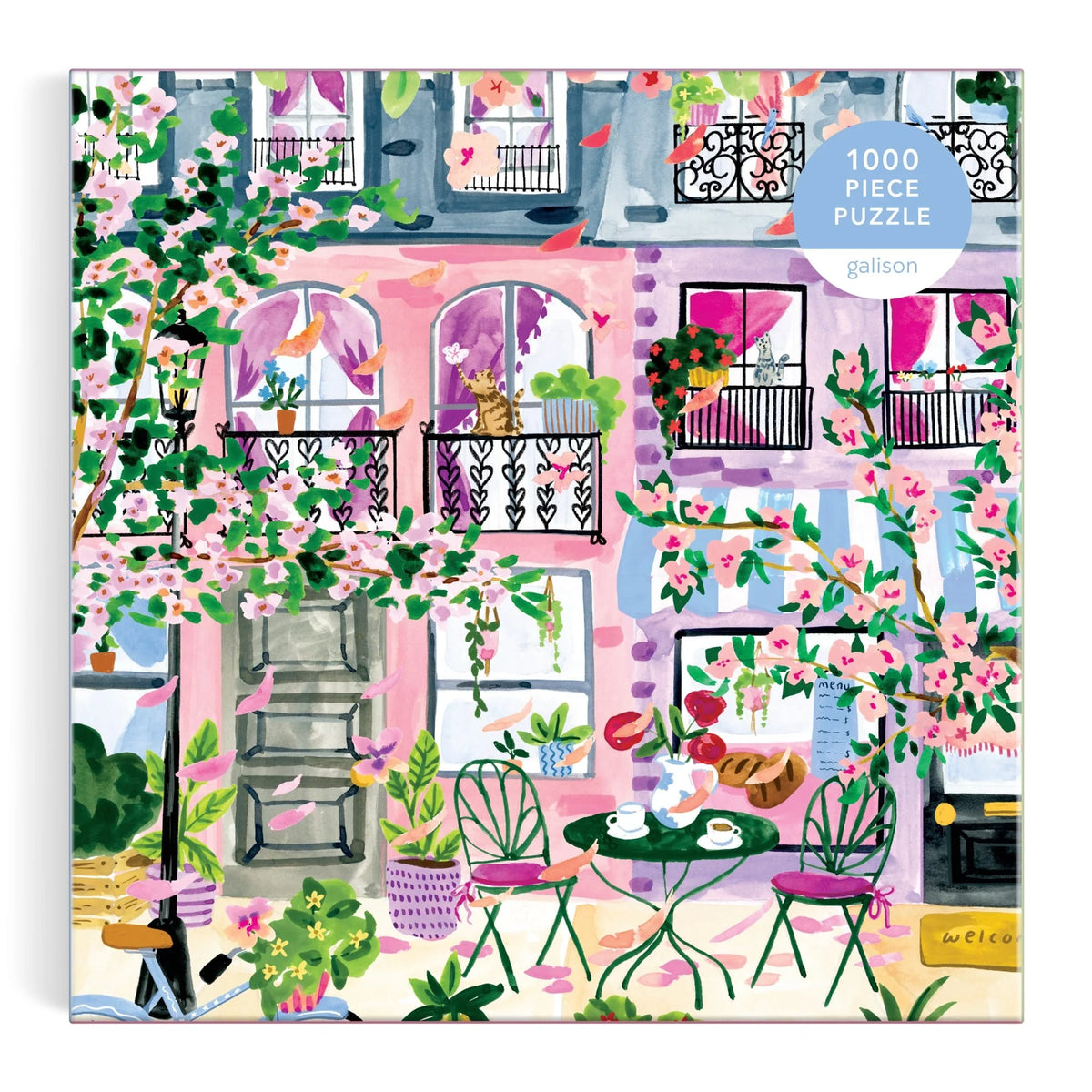 Cherry Lane Blossoms 1000 Piece Puzzle - The Preppy Bunny