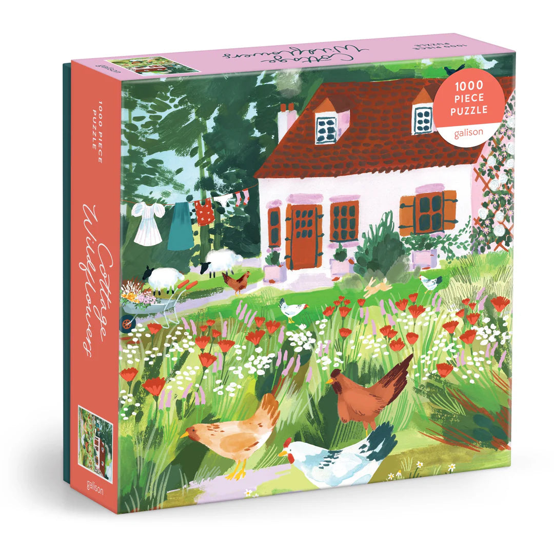 Cottage Wildflowers 1000 Piece Puzzle - The Preppy Bunny