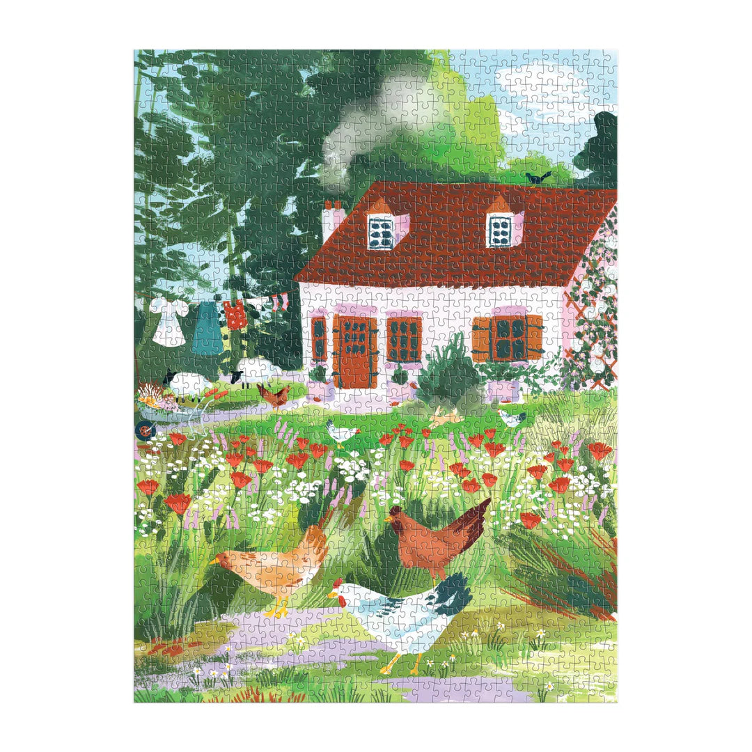Cottage Wildflowers 1000 Piece Puzzle - The Preppy Bunny