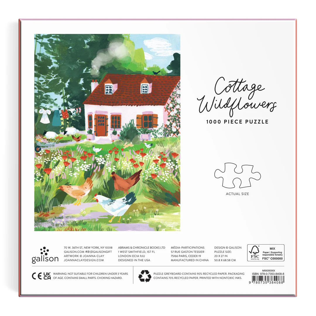 Cottage Wildflowers 1000 Piece Puzzle - The Preppy Bunny