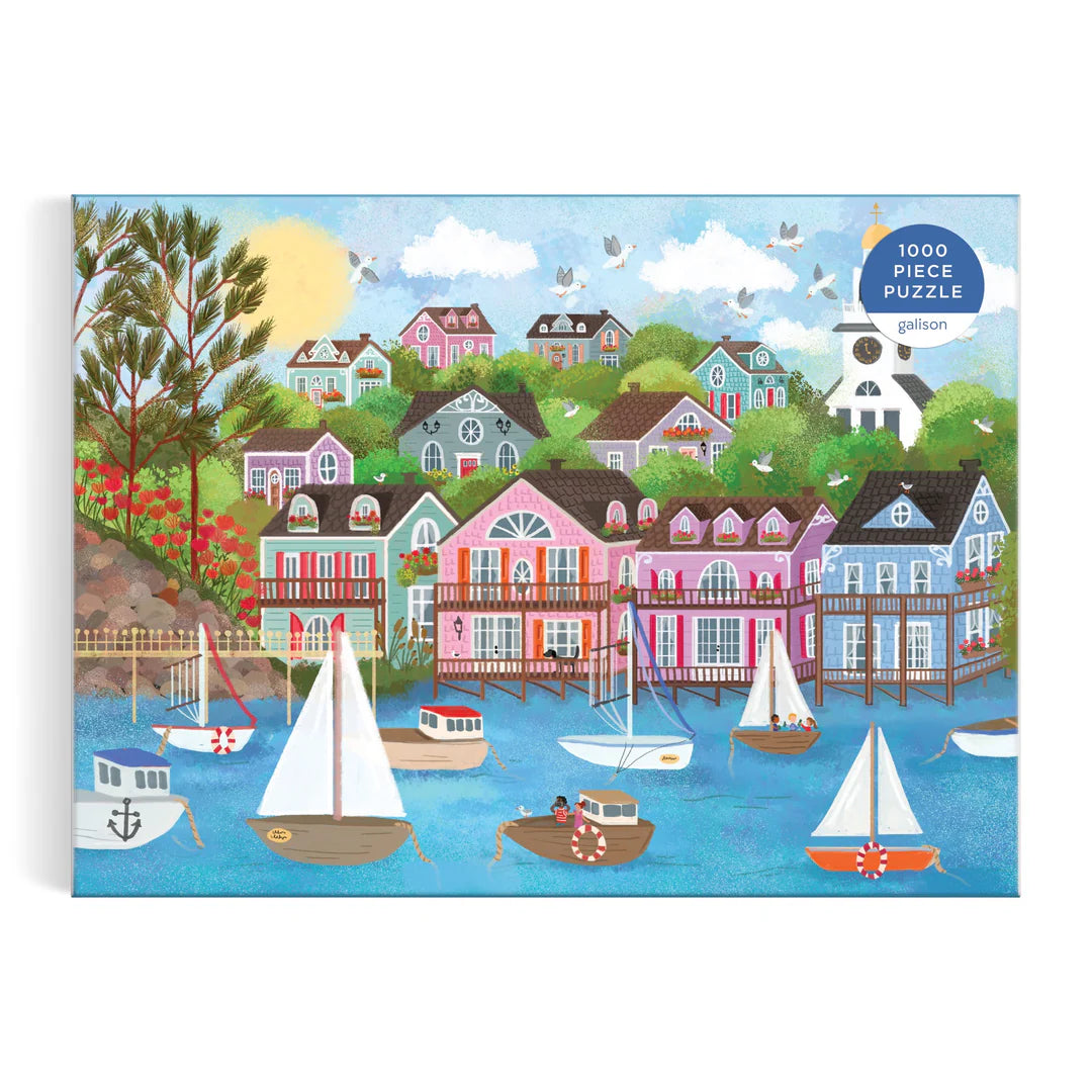 Joy Laforme Harbor by the Sea 1000 Piece Puzzle - The Preppy Bunny