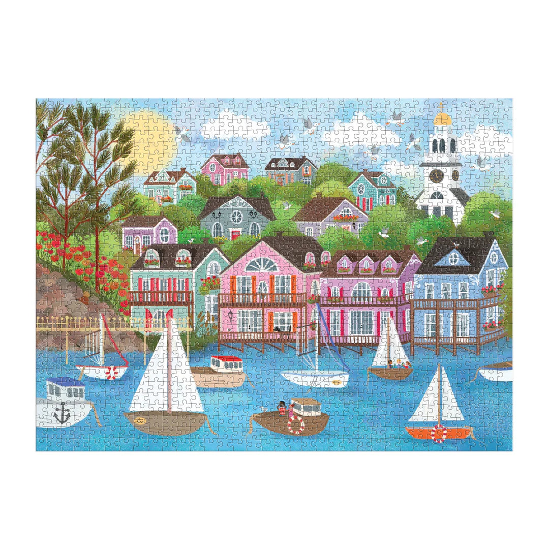 Joy Laforme Harbor by the Sea 1000 Piece Puzzle - The Preppy Bunny