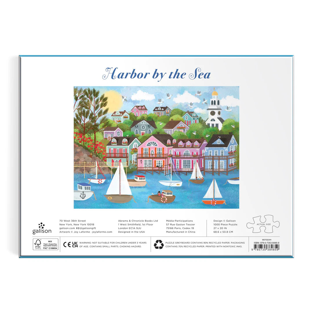 Joy Laforme Harbor by the Sea 1000 Piece Puzzle - The Preppy Bunny