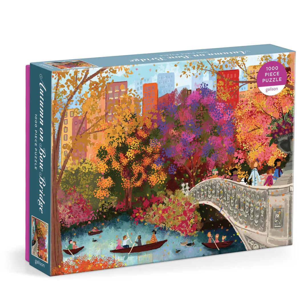 Joy Laforme Autumn on Bow Bridge 1000 Piece Puzzle - The Preppy Bunny