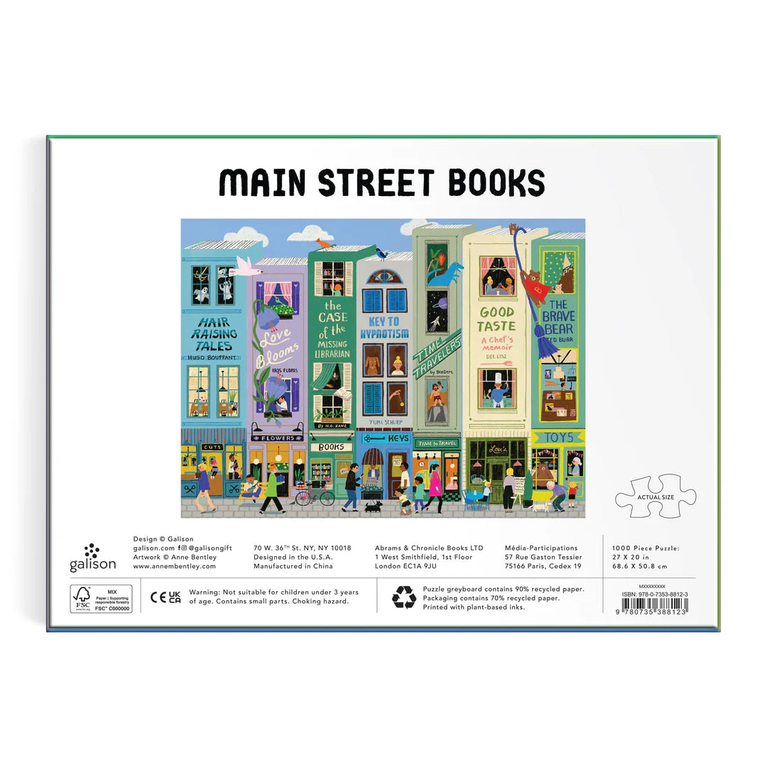 Main Street Books 1000 Piece Puzzle - The Preppy Bunny