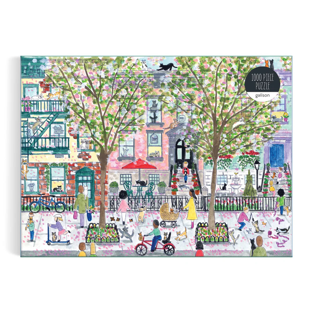 Michael Storrings Cats In The City 1000 Piece Puzzle - The Preppy Bunny