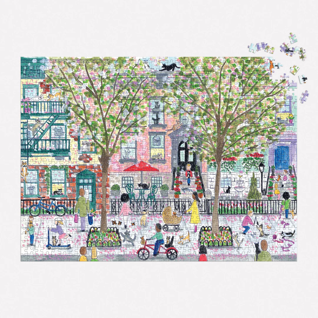 Michael Storrings Cats In The City 1000 Piece Puzzle - The Preppy Bunny