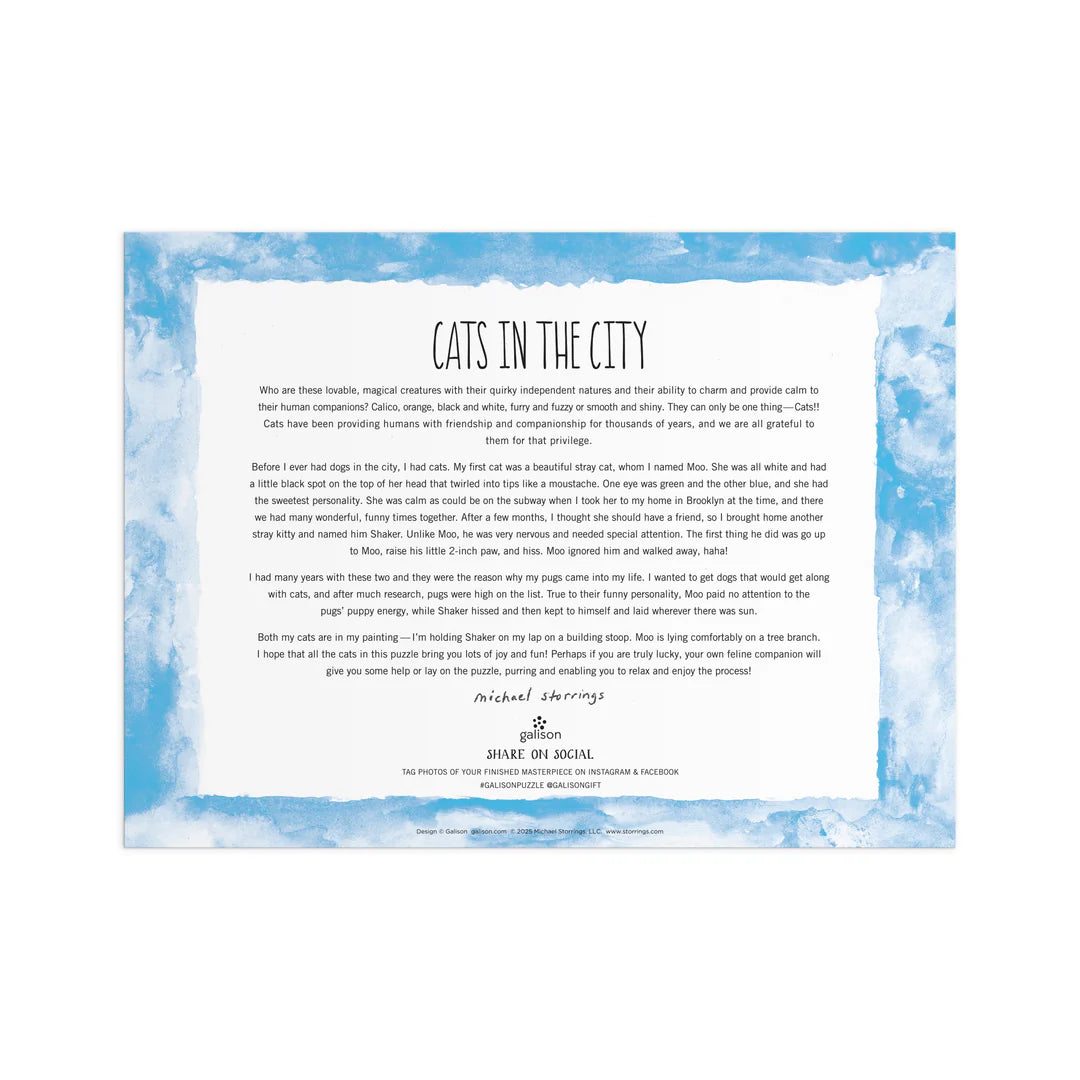 Michael Storrings Cats In The City 1000 Piece Puzzle - The Preppy Bunny