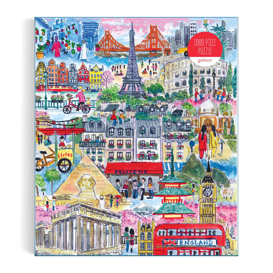 Michael Storrings Cities Around the World 1000 Piece Puzzle - The Preppy Bunny