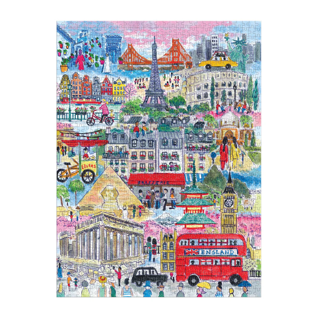 Michael Storrings Cities Around the World 1000 Piece Puzzle - The Preppy Bunny