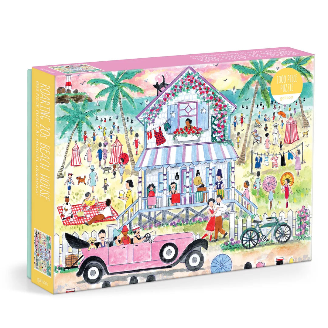 Michael Storrings Roaring 20s Beach House 1000 Piece Puzzle - The Preppy Bunny