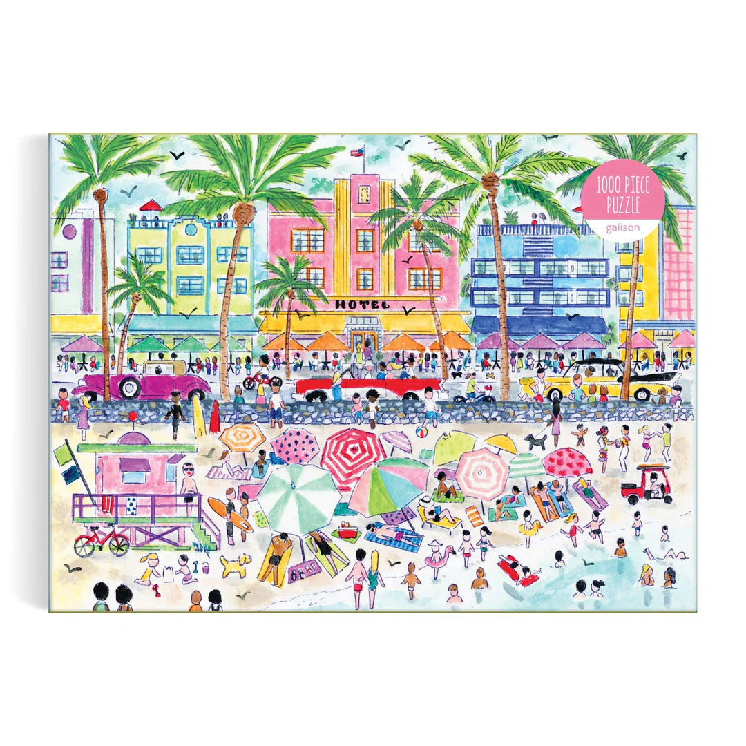 Michael Storrings South Beach Miami 1000 Piece Puzzle - The Preppy Bunny