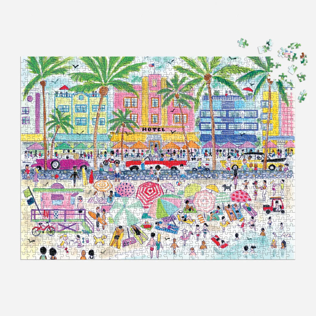 Michael Storrings South Beach Miami 1000 Piece Puzzle - The Preppy Bunny