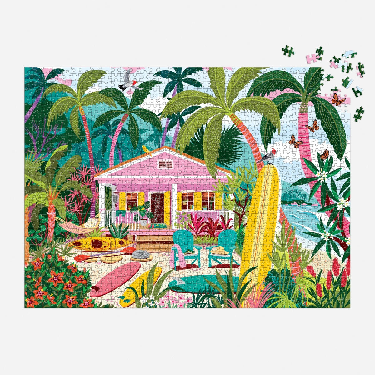 Surfside Bungalow 1000 Piece Puzzle - The Preppy Bunny
