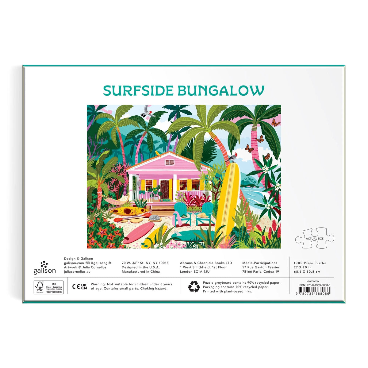 Surfside Bungalow 1000 Piece Puzzle - The Preppy Bunny