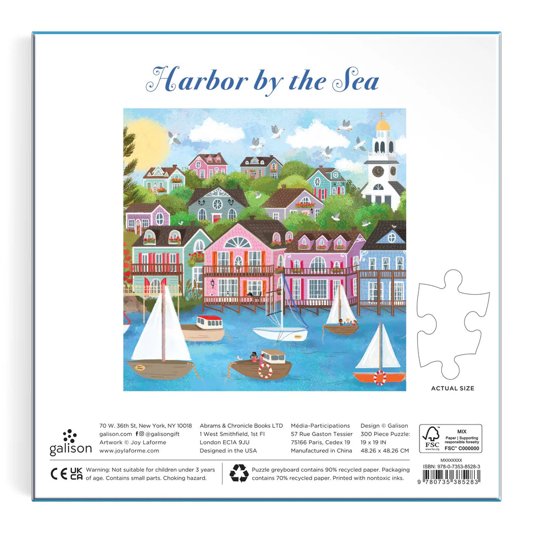 Joy Laforme Harbor by the Sea 300 Piece Puzzle - The Preppy Bunny