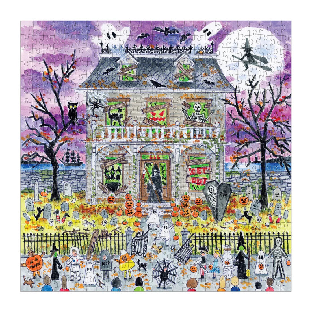 Michael Storrings Haunted House 500 Piece Glow in the Dark Puzzle - The Preppy Bunny