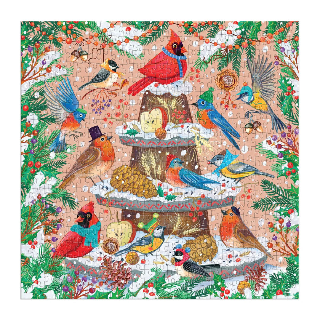 Festive Feathers 500 Piece Foil Puzzle - The Preppy Bunny