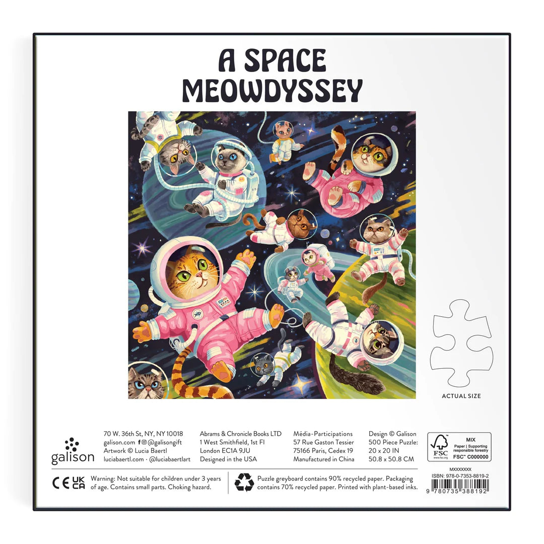 A Space Meowdyssey 500 Piece Puzzle - The Preppy Bunny