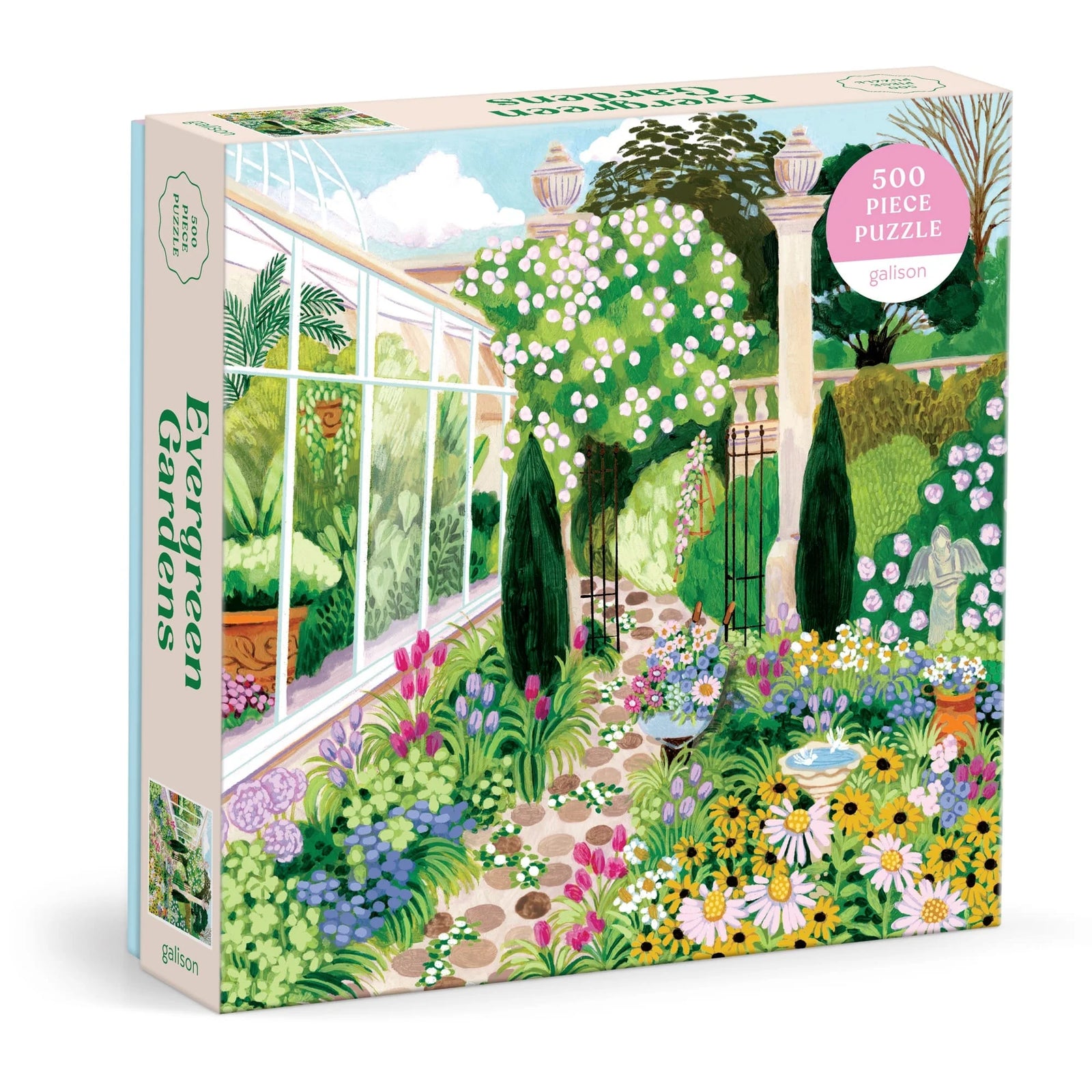 Evergreen Gardens 500 Piece Puzzle - The Preppy Bunny