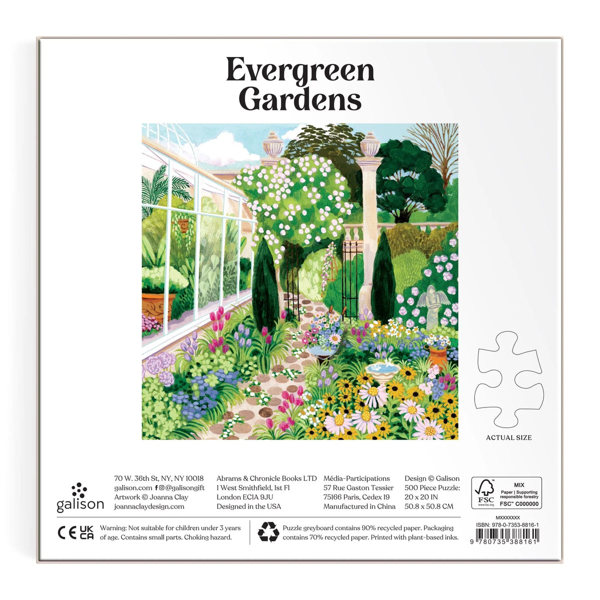 Evergreen Gardens 500 Piece Puzzle - The Preppy Bunny