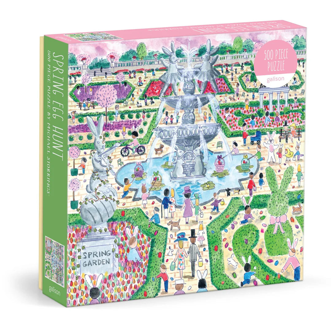 Michael Storrings Spring Egg Hunt 500 Piece Puzzle - The Preppy Bunny