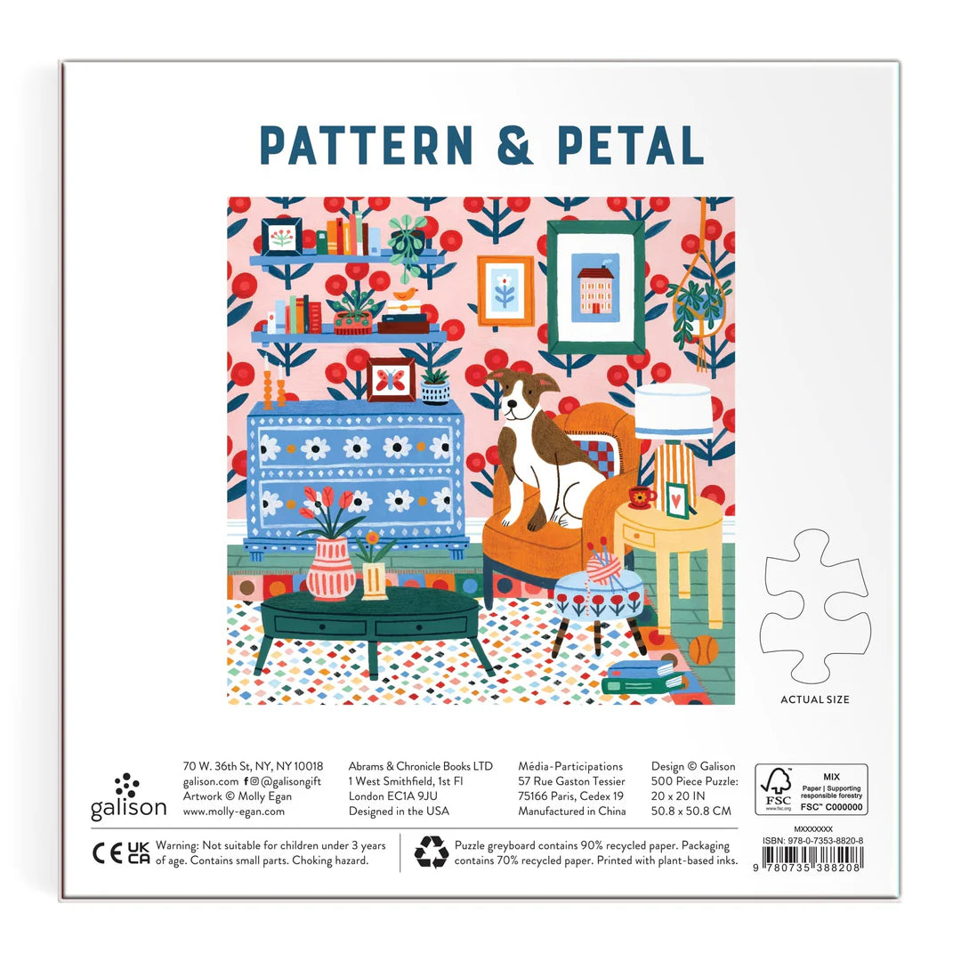 Pattern & Petal 500 Piece Puzzle - The Preppy Bunny